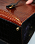 Kelly 35 Alligator Skin in Miel/Black/Gris Torturelle, other view